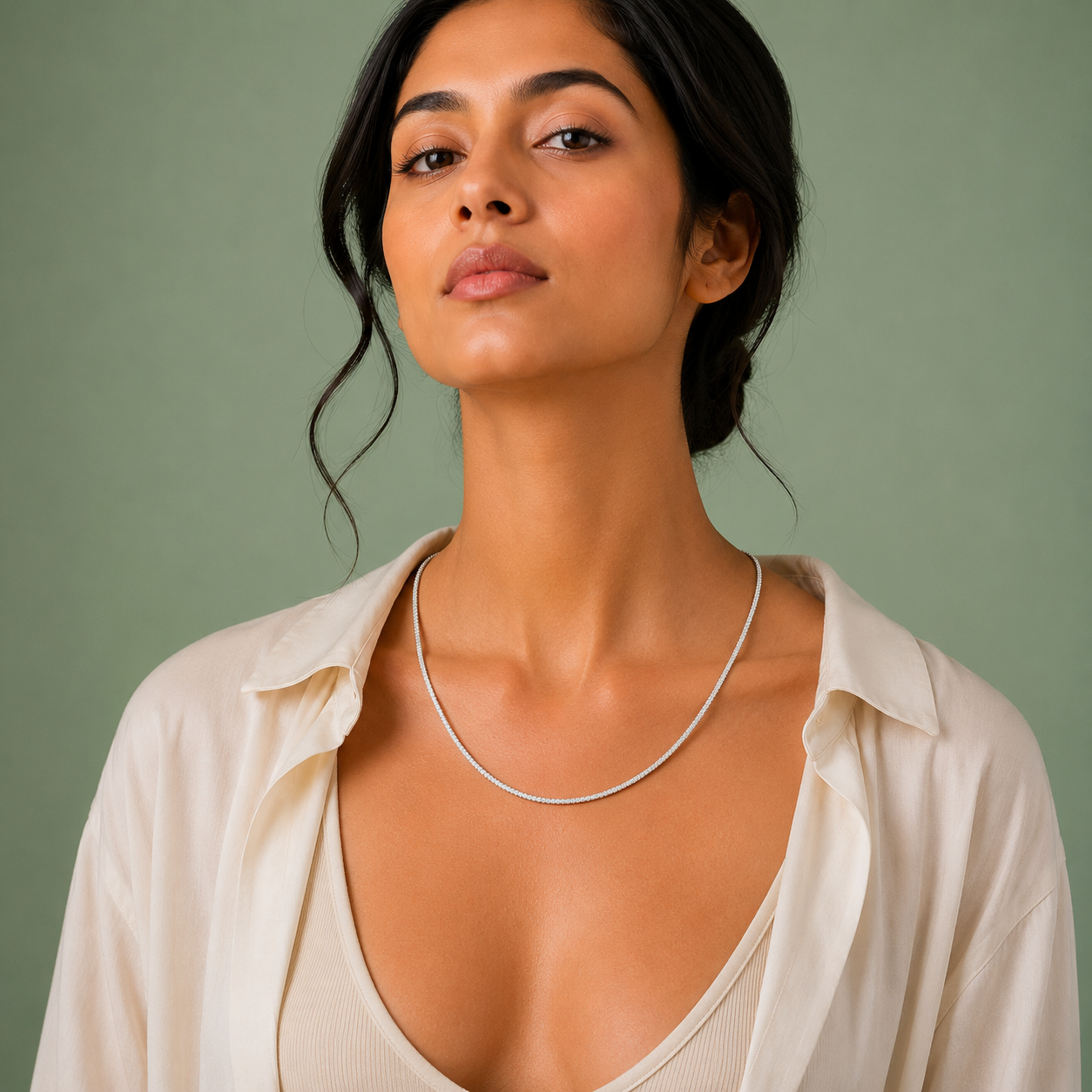 Classic Silver Snake Chain Necklace – Sleek Minimal Luxury SCH2212