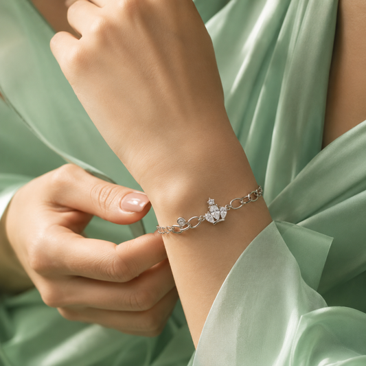 925 Silver Crown Elegance Bracelet SBR2912