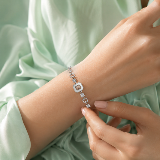 925 Silver Initial “G” Charm Bracelet SBR2936
