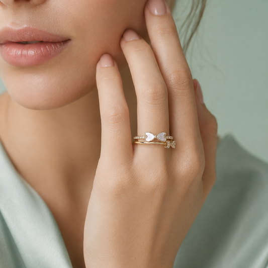 Sinara Celeste Butterfly 925 Silver Ring IRM 4041