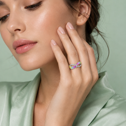 Sinara Infinity Glow Ring – 925 Sterling Silver IRM 4179