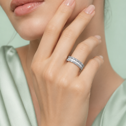 Sinara Royale Baguette 925 Silver Ring IRM 3688