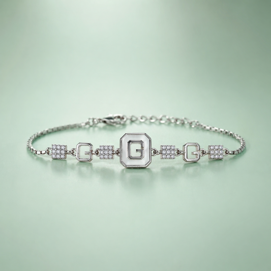 925 Silver Initial “G” Charm Bracelet SBR2936