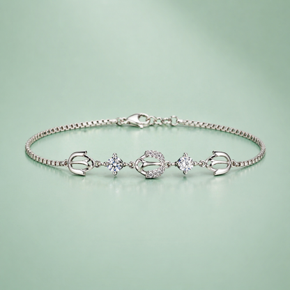 925 Silver Tulip Sparkle Bracelet SBR2911