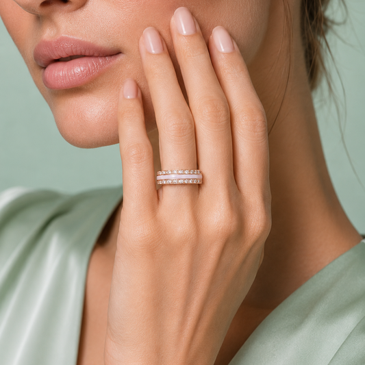 Rosé Eternelle 925 Sterling Silver Ring IRM 3762