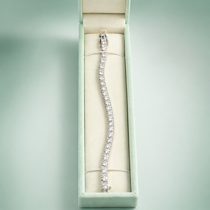 Classic Tennis Style Zircon 925 Sterling Silver Bracelet SBR2557