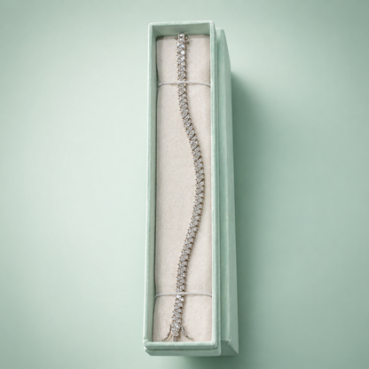 Classic Tennis Zircon 925 Sterling Silver Bracelet SBR2550