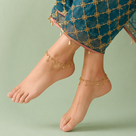 Dainty Tassel Premium 925 Sterling Silver Payal for Women Ipal 1691