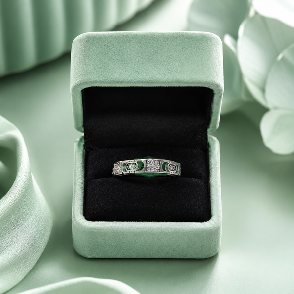 925 Pure Silver Diamond-Style Designer Ring for Women | Elegant Everyday Luxury Band IRM3880