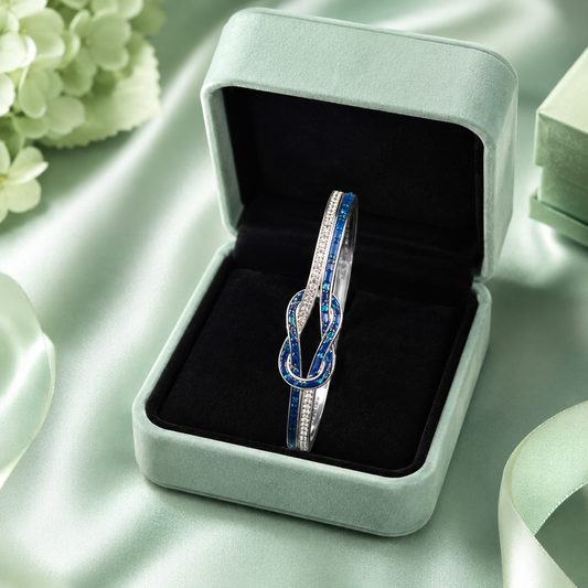 Modern Blue Enamel 925 Sterling Silver Designer Bracelet for Women SBR2826