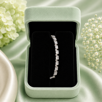 Elegant Princess Cut Tennis Bracelet SBR2641