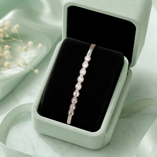 Classic Solitaire Line 925 Sterling Silver Bracelet for Women SBR2634