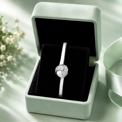 Elegant Pearl Knot 925 Sterling Silver Bracelet for Women SBR2610