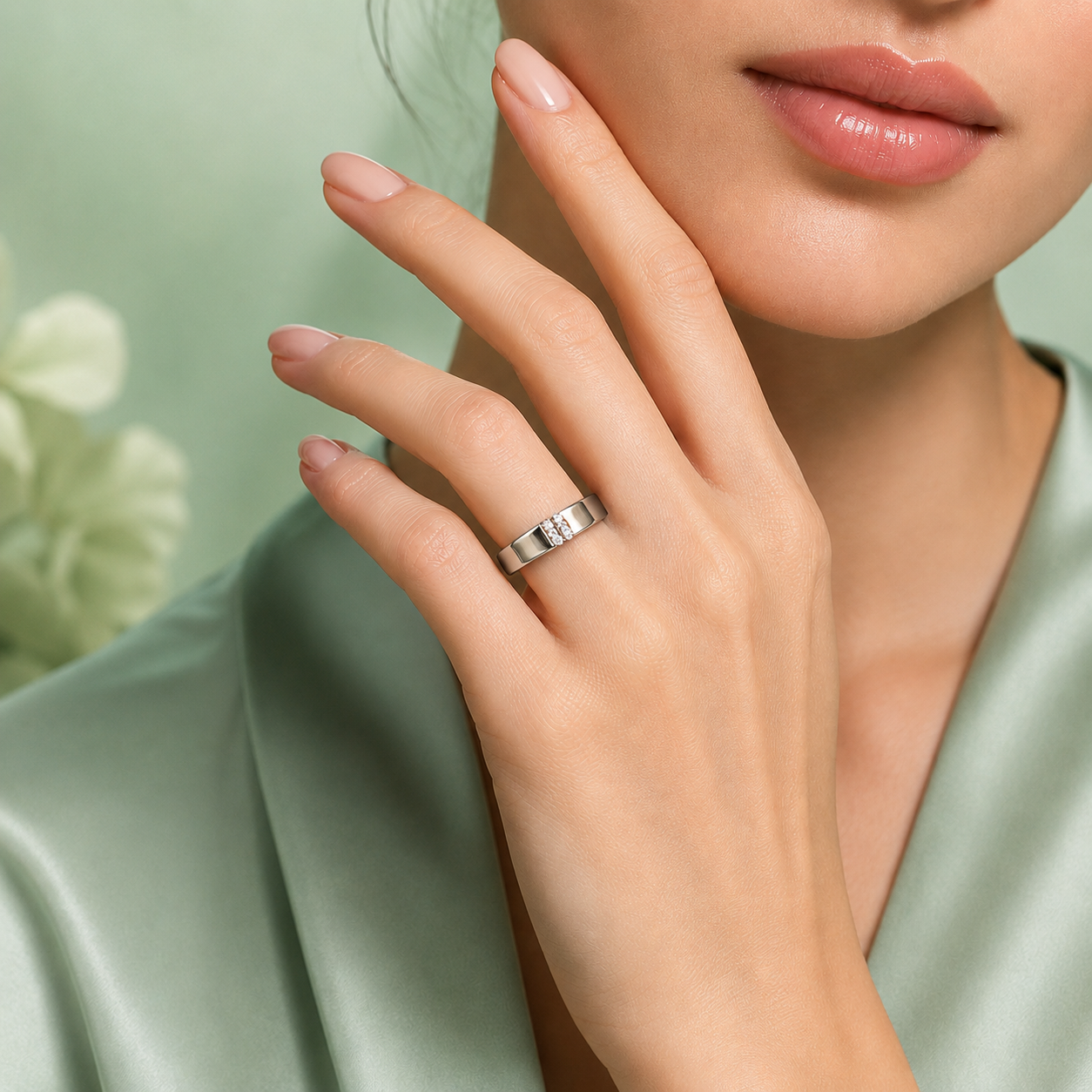 925 Pure Silver Diamond-Style Men's Ring | Elegant Premium Silver Band for Daily Wear IRM4787