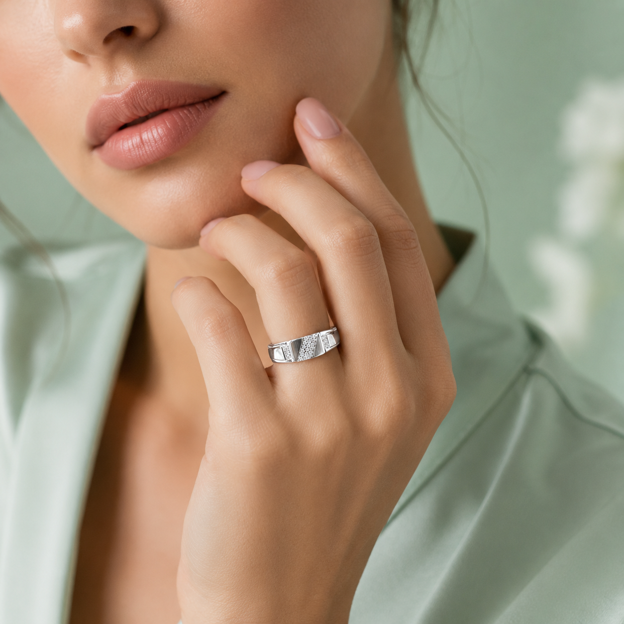 925 Pure Silver Designer CZ Ring for Men & Women | Premium Sterling Silver Band IRM4779