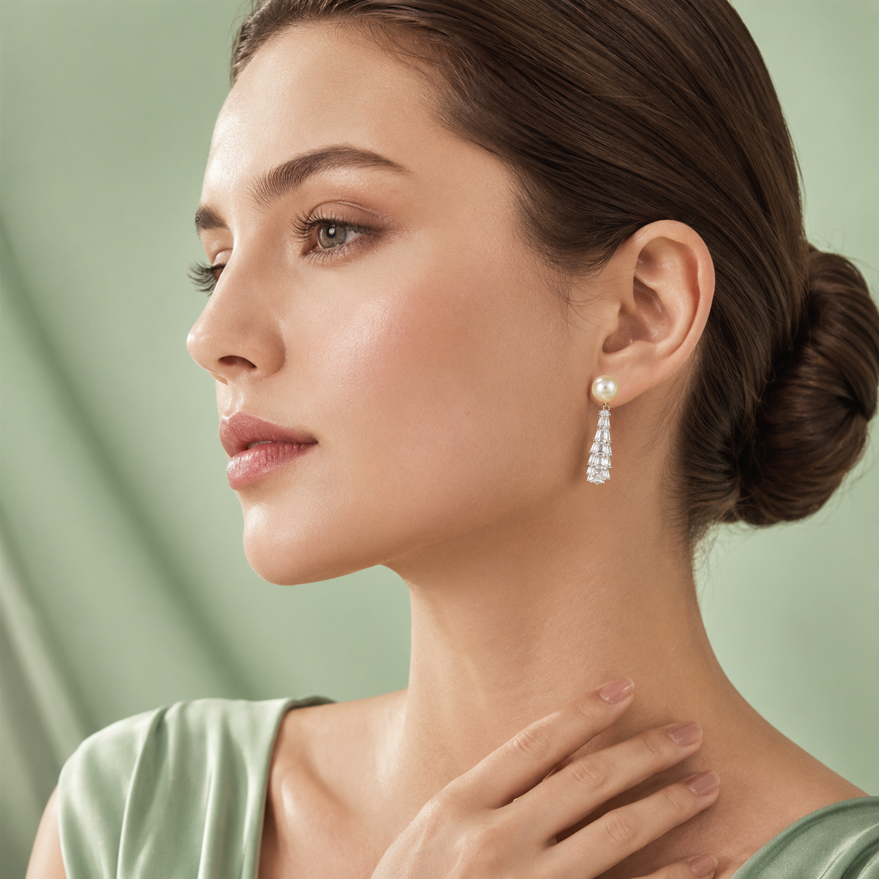 Celeste Pearl Cascade Earrings – Pure 925 Sterling Silver STB1506