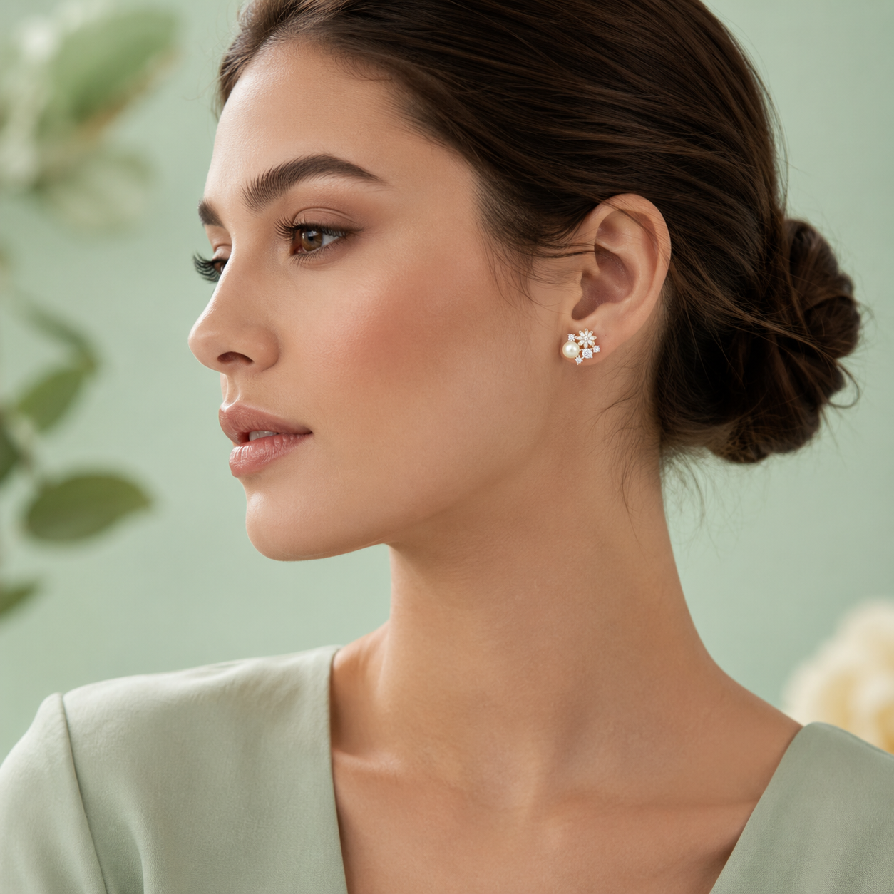 Blooming Pearl Daisy Stud Earrings – Pure 925 Sterling Silver Floral Elegance STB1597