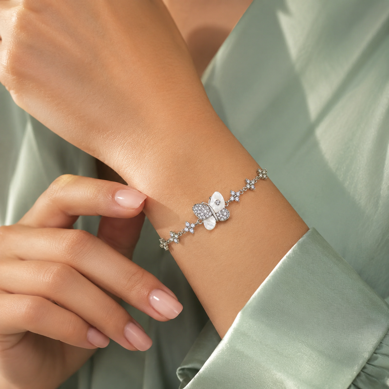 925 Silver Butterfly Charm Bracelet SBR2926