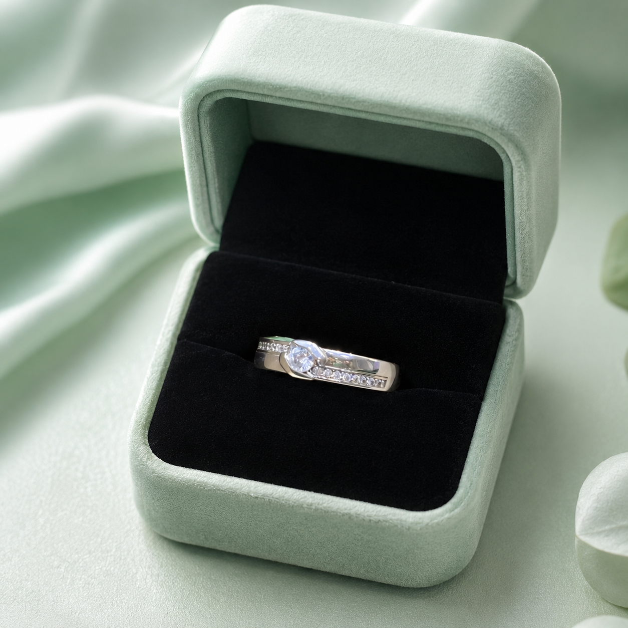 925 Pure Sterling Silver Solitaire Diamond-Style Ring for Women | Elegant Sparkle Band IRM3949