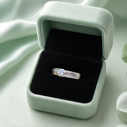 925 Pure Sterling Silver Solitaire Diamond-Style Ring for Women | Elegant Sparkle Band IRM3949