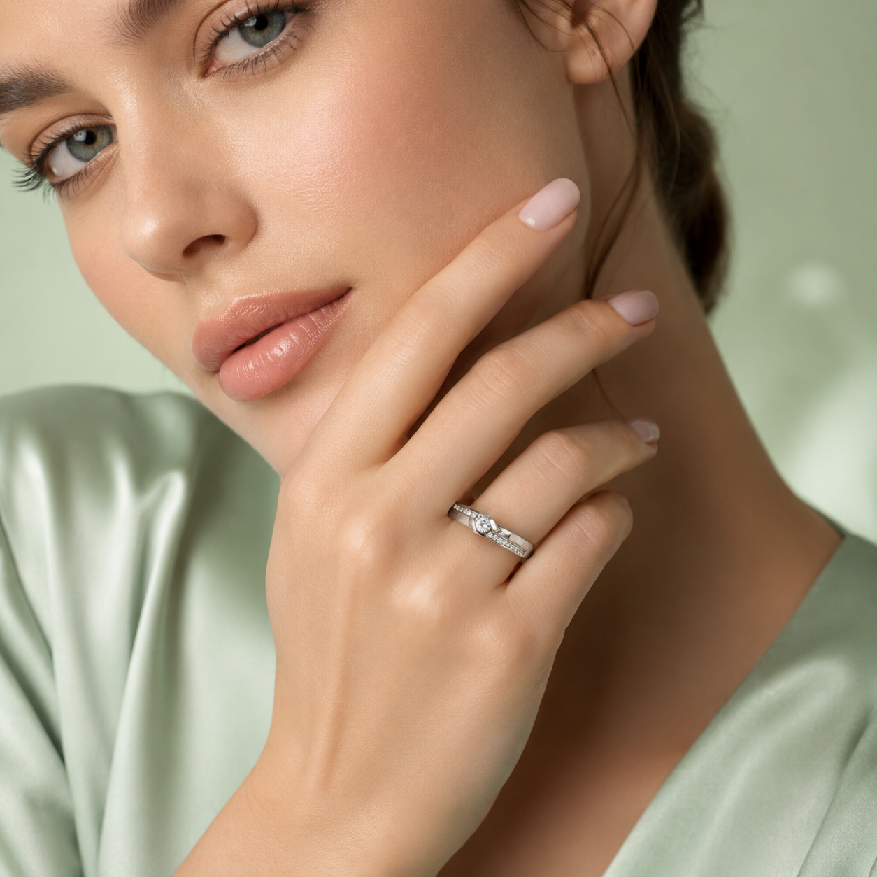 925 Pure Sterling Silver Solitaire Diamond-Style Ring for Women | Elegant Sparkle Band IRM3949