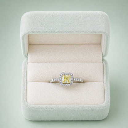Sinara Golden Halo 925 Silver Ring IRM 3828