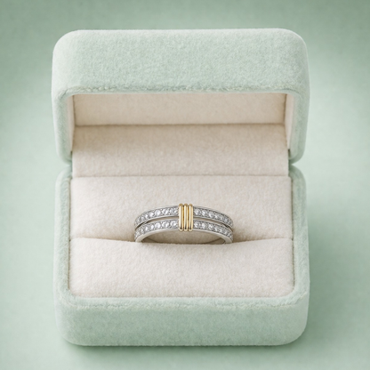 Imperial Duo 925 Sterling Silver Statement Ring IRM 3889