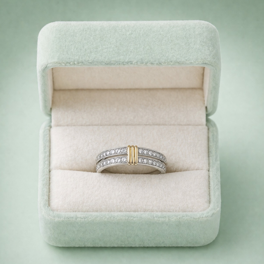 Imperial Duo 925 Sterling Silver Statement Ring IRM 3889