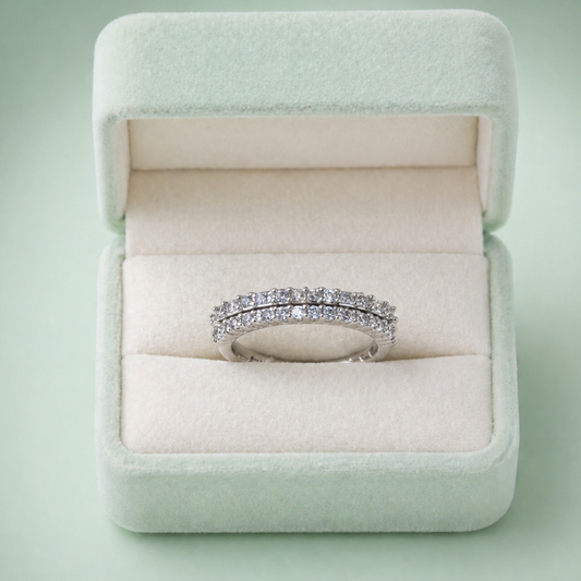 Eterna Luxe 925 Sterling Silver Eternity Ring IRM 4092