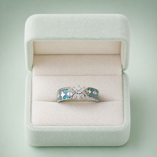 Aurora Bloom 925 Sterling Silver Ring IRM 3968