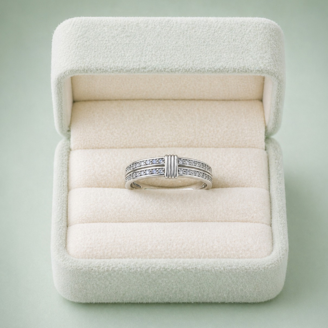 Prestige Duo 925 Sterling Silver Ring IRM 3882