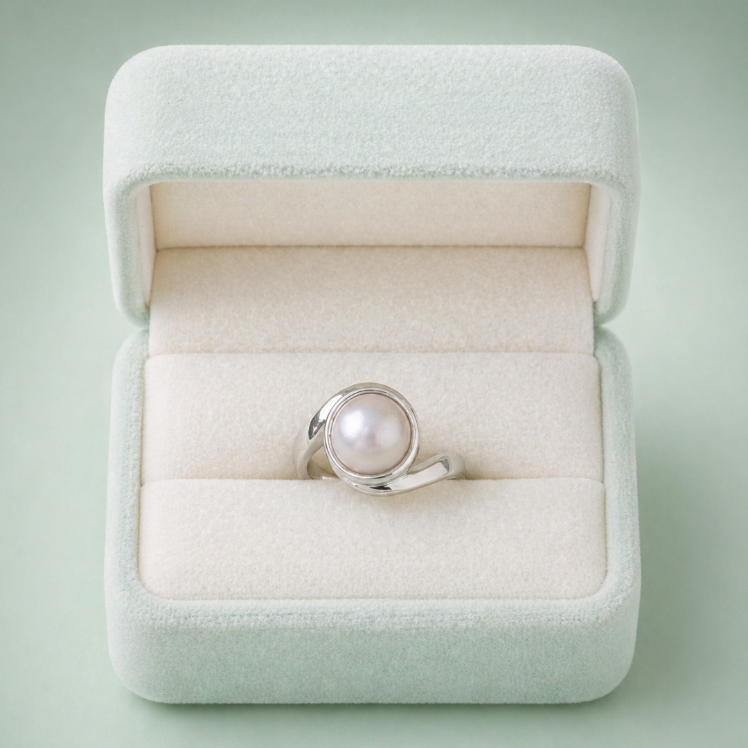 Luna Pearl 925 Sterling Silver Ring IRM 3299