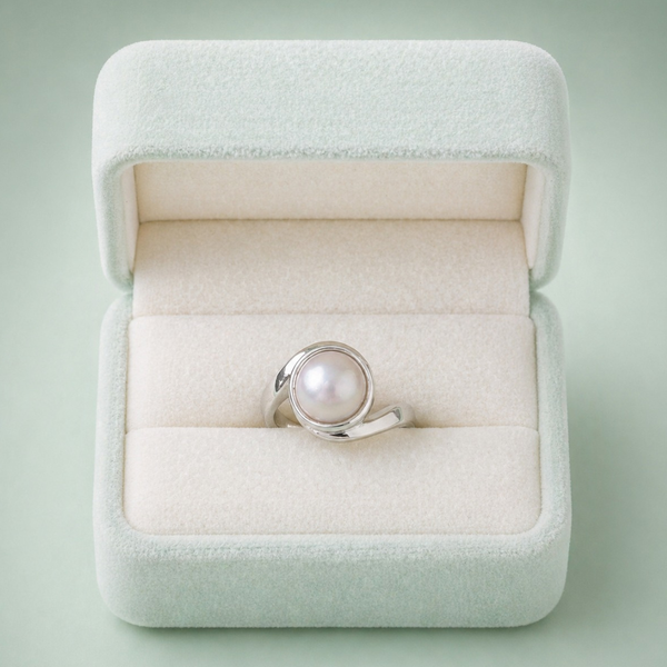 Luna Pearl 925 Sterling Silver Ring IRM 3299