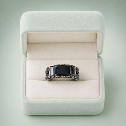 Sinara Midnight Crest 925 Silver Ring IRM 3723