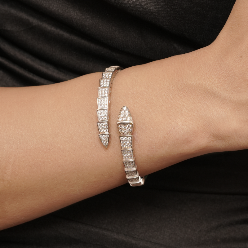 Silver Serpenti Viper Bracelet