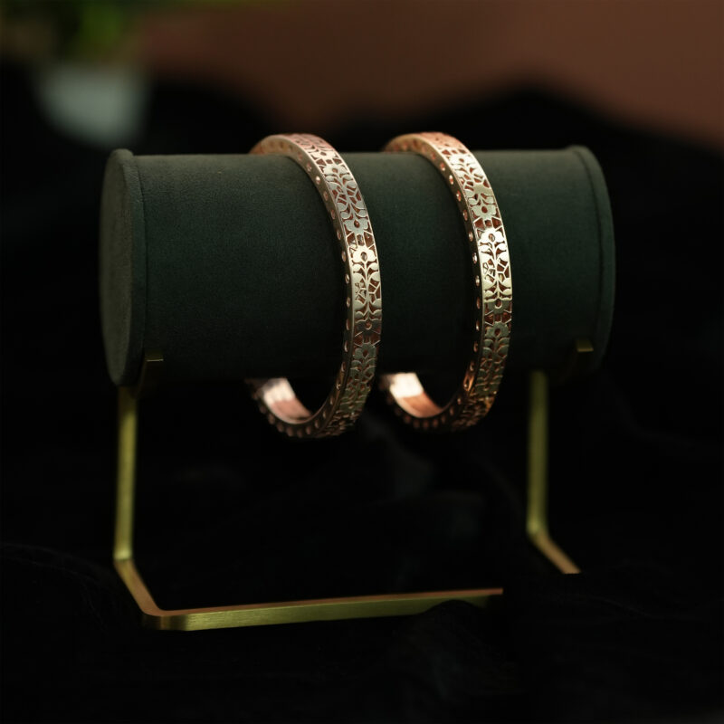 Rhodium Bangle Set