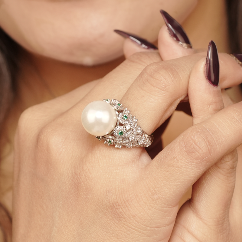 PEARL STERLING SILVER RING