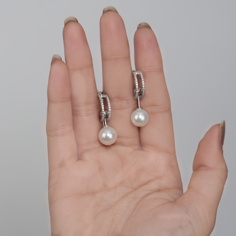 Silver Pearl Earring Tag - 613