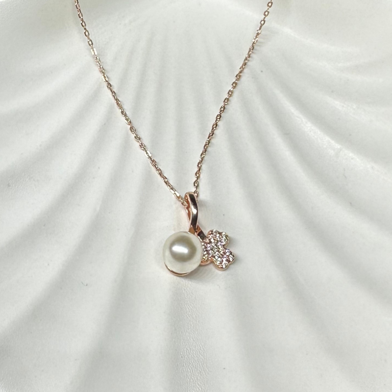 Timeless Elegance Pearl Silver Chain Tag - 1114 - Image 2
