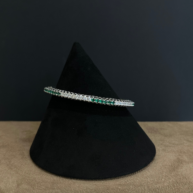 Silver Green Bangles Tag - 794 - Image 2